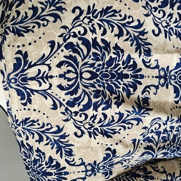 SHEIN Tan and Navy Blue Print Dress - Picture 3 of 14